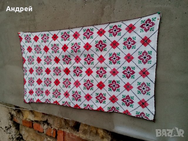 Старинен бродиран ковьор,покривка за стена #18, снимка 3 - Антикварни и старинни предмети - 23758163