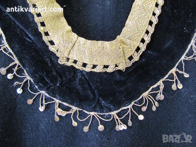 19 век Дамска Носия фолк арт златна сърма, снимка 3 - Други ценни предмети - 24603452