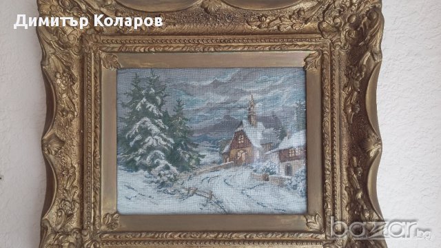 Гоблен WIEHLER Gobelin "Бъдни вечер в Алпите"