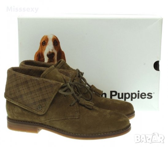 ПРОМО 🍊 HUSH PUPPIES 🍊 Велурени дамски обувки в каки цвят № 38 нови с кутия, снимка 6 - Дамски боти - 22082683
