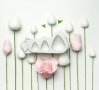 3 размера конус основи тичинки за цвете силиконов молд форма за украса торта с фондан, снимка 1 - Форми - 25934328