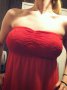 Дамска рокля туника бюстие в червено, снимка 3
