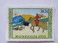 Сет 7 марки Детски картини, Монголия, 1976 г., минт, снимка 4