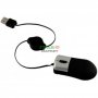 Оптична мишка за лаптоп с usb накрайник и механизъм за прибиране на кабела - 10см., снимка 1 - Друга електроника - 16190088