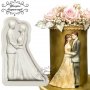 Прави младоженци Булка сватбен силиконов молд форма декорация торта фондан украса, снимка 1 - Форми - 22203976