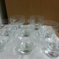  купички чаши калиево кристално гравирано стъкло