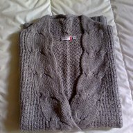 ПЛЕТЕНА СИВА БЛУЗА БЕЗ РЪКАВИ , снимка 2 - Блузи с дълъг ръкав и пуловери - 13999434