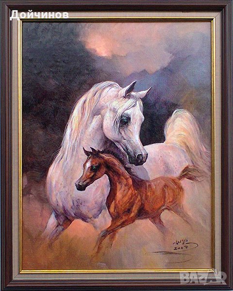 "Гордост и радост" - коне, картина, снимка 1