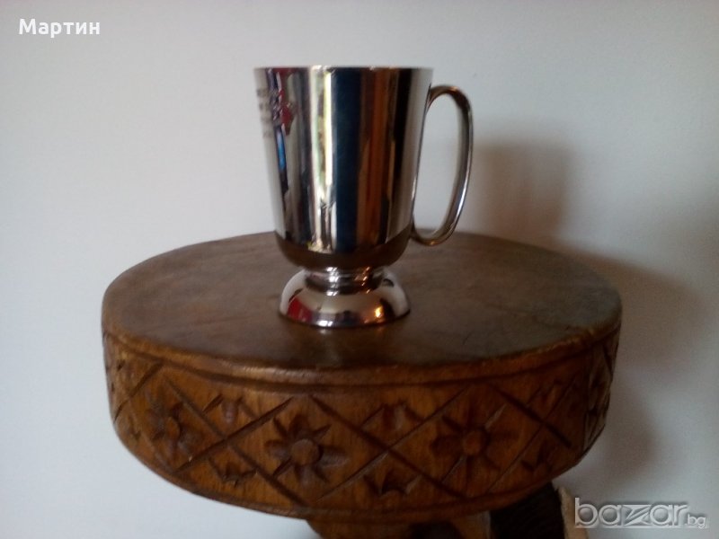 Посребрена масивна стара - Халба ( 777886) , снимка 1