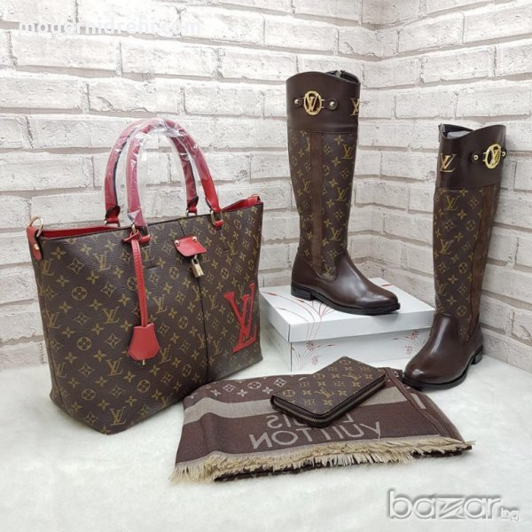 Дамска чанта ботуши шал и портфейл Louis Vuitton код764, снимка 1