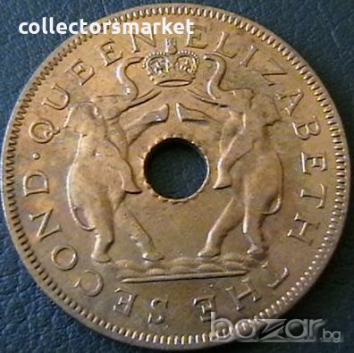 1 пени 1956, Родезия и Нийсланд, снимка 1