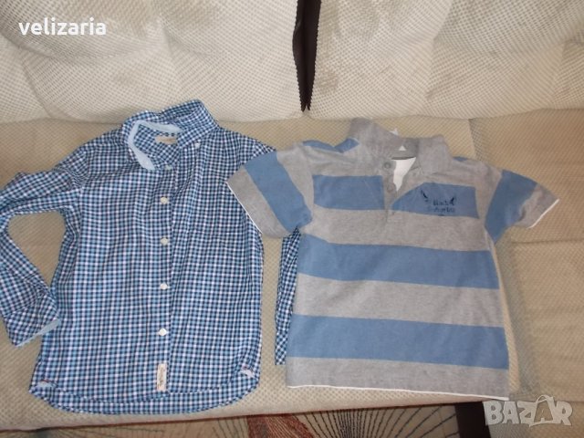 Риза НМ и блузка с къс ръкав 8-9г за двете