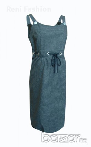 Сукман за макси и бременни 041 сиво каре, снимка 3 - Дрехи за бременни - 9195946