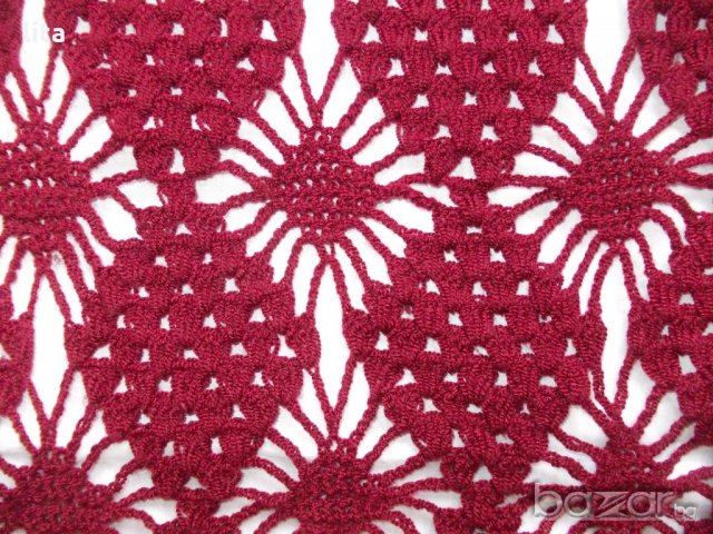Ръчно плетен шал, снимка 5 - Шапки - 19990423