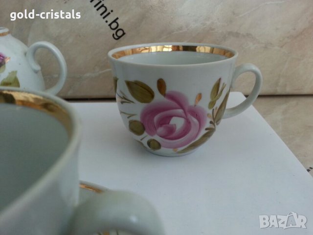 руски порцеланов сервиз за чай, снимка 6 - Сервизи - 25586343