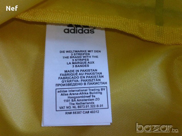  Мешка, раница, оригинална ADIDAS / АДИДАС - жълта , снимка 4 - Раници - 11052008