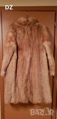 Дълго палто от естествен косъм - червена лисица, снимка 2 - Палта, манта - 23250021