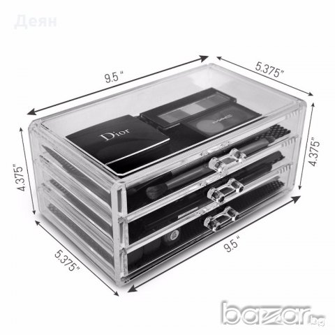 1759 Органаизер за козметика с чекмеджета, снимка 3 - Бижутерийни комплекти - 19532540