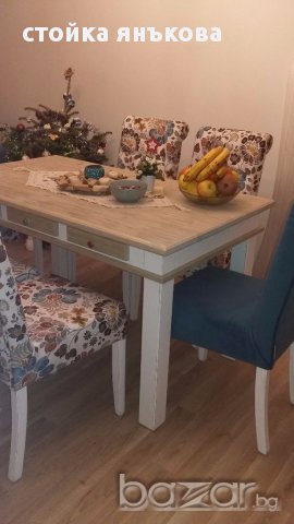 продавам трапезна маса, масив Каза арт, снимка 2 - Маси - 16853651