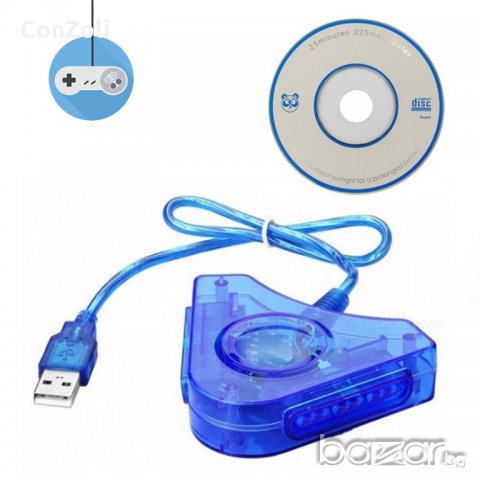Адаптер от PS1 PS2 на PC USB Dual Controller Adapter в PlayStation конзоли  в гр. София - ID21455990 — Bazar.bg