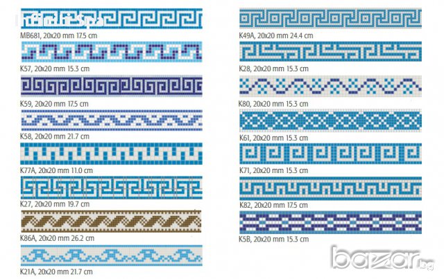 Фриз от стъклокерамика за басейни и Спа помещения