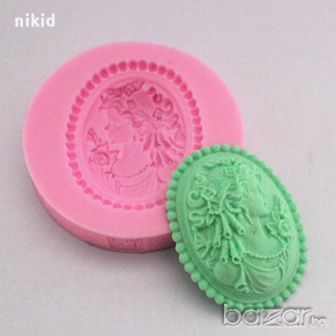 дама жена на букли с роза силиконов молд форма за украса декор торта фондан шоколад и др., снимка 2 - Форми - 15117630