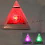 LED Часовник Пирамида сменящ цвета си в 7 цвята - код 0215, снимка 1 - Други - 13390094