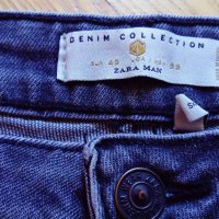 zara man jeans оригинал размер 32 мъжки дънки zara skinny fit вталени тъмно сиви, снимка 2 - Дънки - 22463076