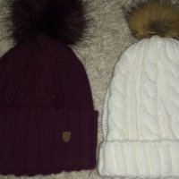 Комплект 2 зимни шапки с пух, снимка 1 - Шапки - 25114594