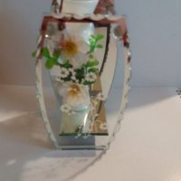 Ваза за цветя-в стъклена,огледална рамка-2., снимка 1 - Вази - 21523854