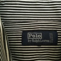 Polo Ralph Lauren USA М мъжка официална риза оригинал черно и бяло райе, снимка 1 - Ризи - 20866232