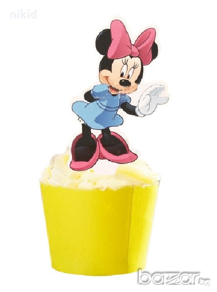 Мини Маус 25 бр картон топери за кексчета мъфини торта рожден ден украса, снимка 1