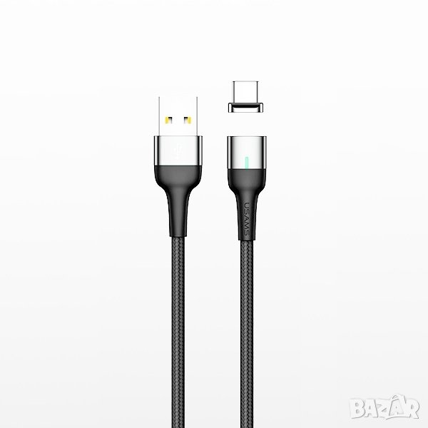 Магнитен USB кабел - USAMS SJ328 U28 Aluminium Alloy Micro Magnetic Cable, снимка 1