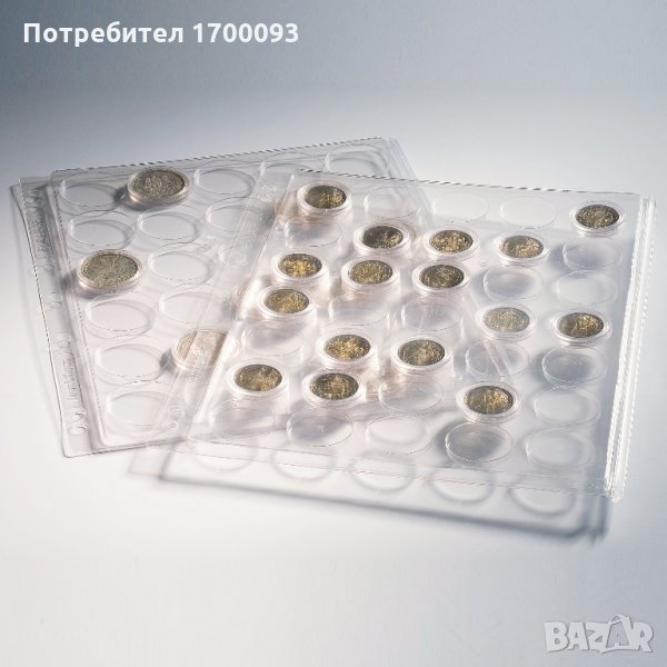 листи за сертифицирани и монети в кръгли капсули ENCAP - Leuchtturm -17 вида., снимка 1