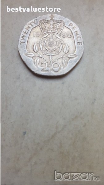 Монета 20 Английски Пенса 1996г. / 1996 20 Pence UK Coin KM# 939 Sp# 4361, снимка 1