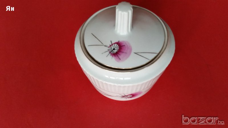 Български Качествен Стар Ретро Порцелан 'ЗАХАРНИЦА' с Печат, снимка 1