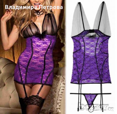 Сексапилно еротично бельо с жартиери IM16071, снимка 2 - Бельо - 20878993