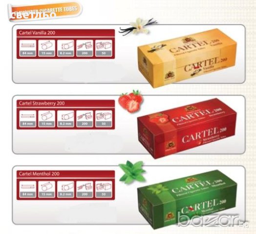 гилзи (заготовки за цигари )с аромат