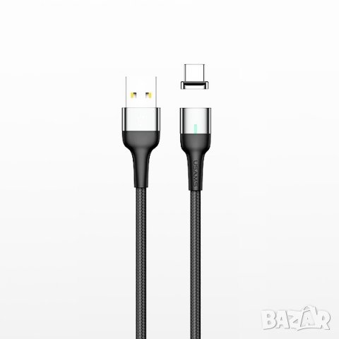 Магнитен USB кабел - USAMS SJ328 U28 Aluminium Alloy Micro Magnetic Cable, снимка 1 - USB кабели - 26137654