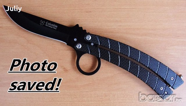 Сгъваем нож Columbia /пеперуда/, снимка 4 - Ножове - 19416953