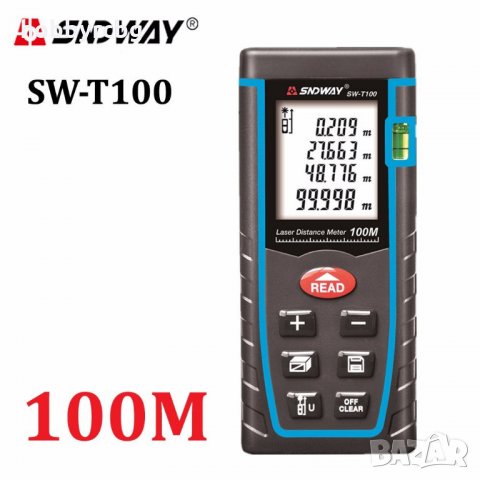 Лазерна Ролетка 100м модел SNDWAY Т100, снимка 2 - Измервателни инструменти - 21838389