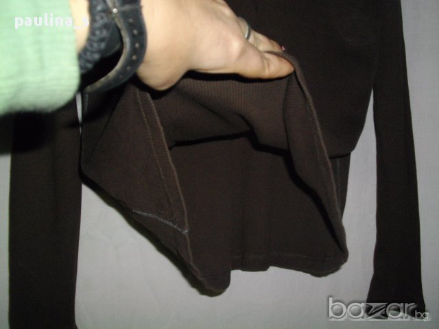Еластична памучна блуза ”Esprit” / цвят Шоколад / голям размер , снимка 9 - Блузи с дълъг ръкав и пуловери - 15863312