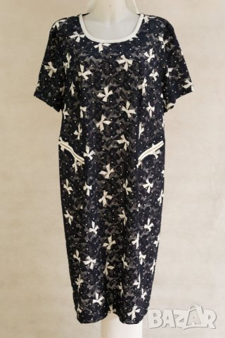 Тъмносиня елегантна рокля с дантела марка Vittoria Giovani - 3XL, снимка 2 - Рокли - 23031663