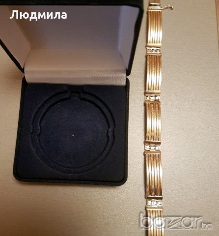 Златна мъжка гривна , снимка 4 - Гривни - 20342726