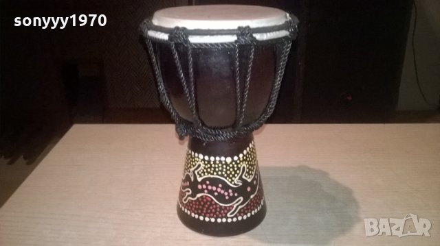 тарамбука 20х14см-дърво/кокос-внос швеицария, снимка 4 - Ударни инструменти - 23671176