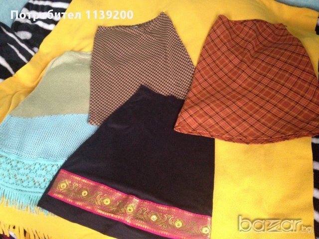 френска бежова пола каре La City Paris  S, снимка 2 - Поли - 14982294