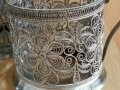 стари руски стакани подстакани филигран, снимка 1