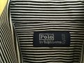 Polo Ralph Lauren USA М мъжка официална риза оригинал черно и бяло райе