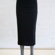 Черна вталена пола с висока талия марка by Hellene, снимка 1 - Поли - 18222417