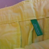 ярко жълти къси панталони Beneton, снимка 3 - Къси панталони и бермуди - 25500157